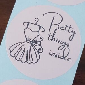 3/$15 Set of 50 2" ROUND STICKERS PURPLE PINK Pretty Things Inside